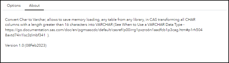 CAS - Convert Char to Varchar