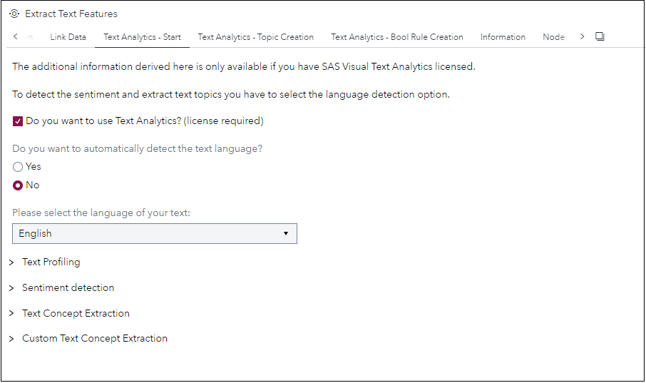 Text Analytics Start
