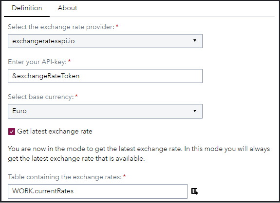 Get Exchange Rates Definition