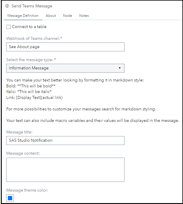Message Definition